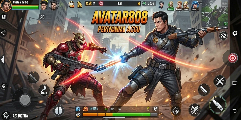 Tampilan menarik dari gameplay aksi AVATAR808.