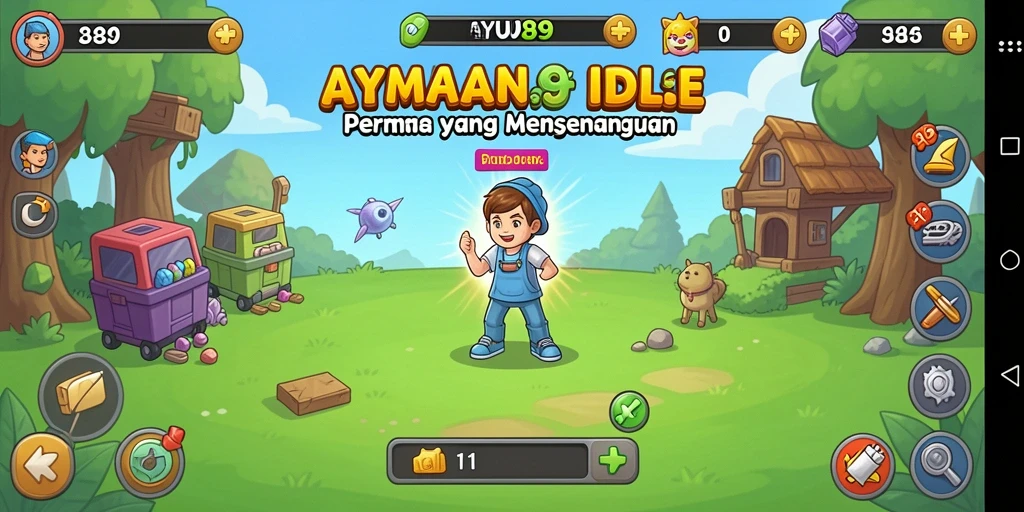Tampilan gameplay AYU89 yang menawan dengan fitur Idle yang menarik.