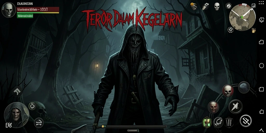 Screenshot menampilkan suasana mencekam di dalam game D06.
