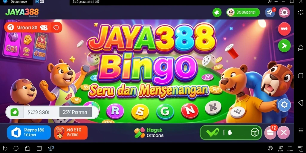 Screenshot utama JAYA388 menampilkan antarmuka gameplay Bingo yang menarik.