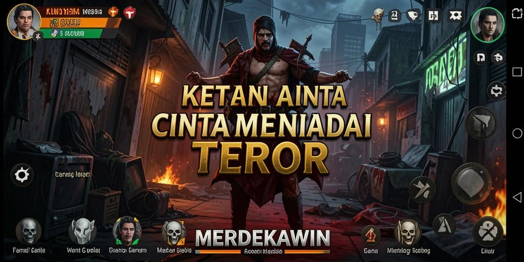 Screenshot dari gameplay seram di MERDEKAWIN.